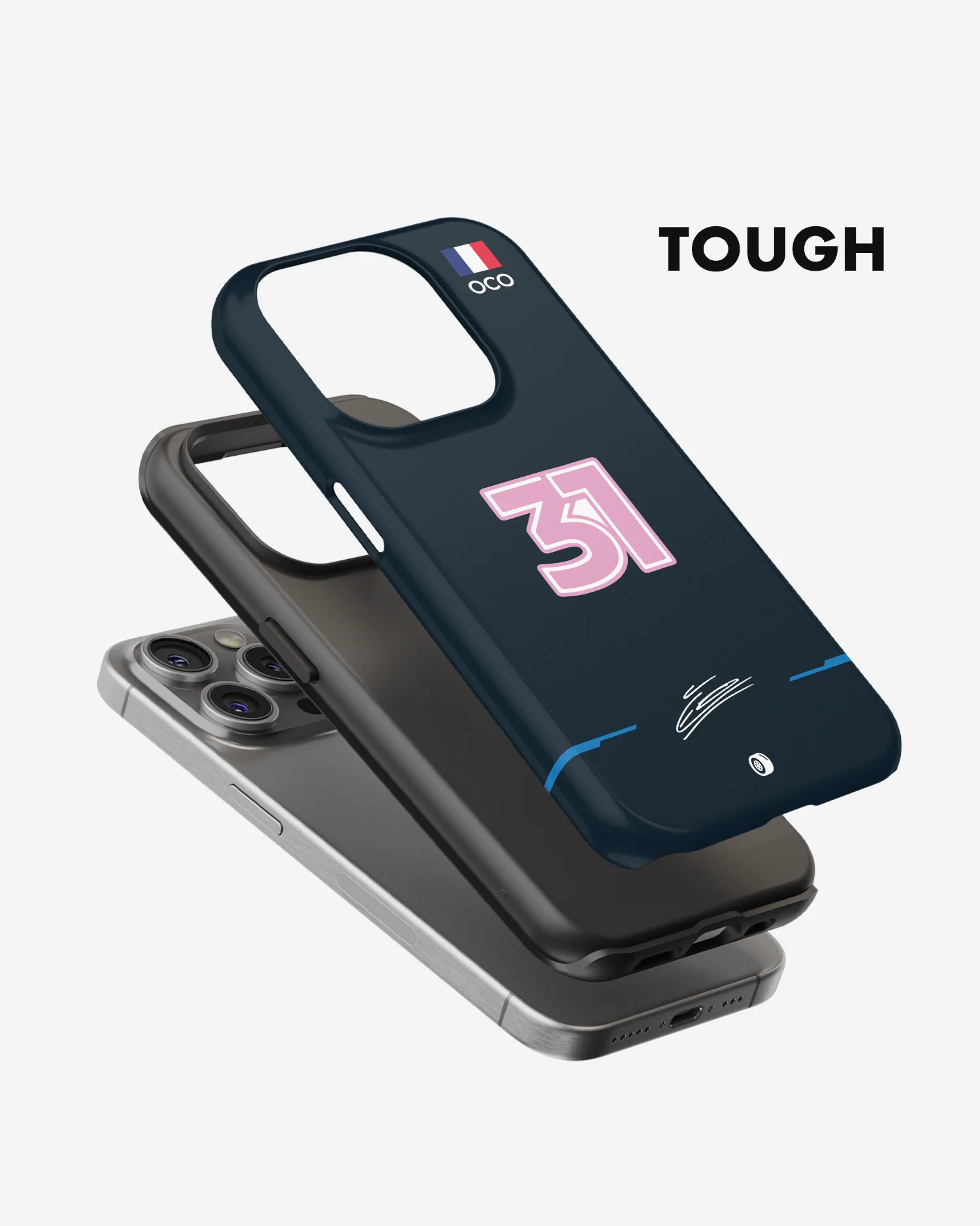 Esteban Ocon 2022 Alpine F1 Phone Case - Image 3