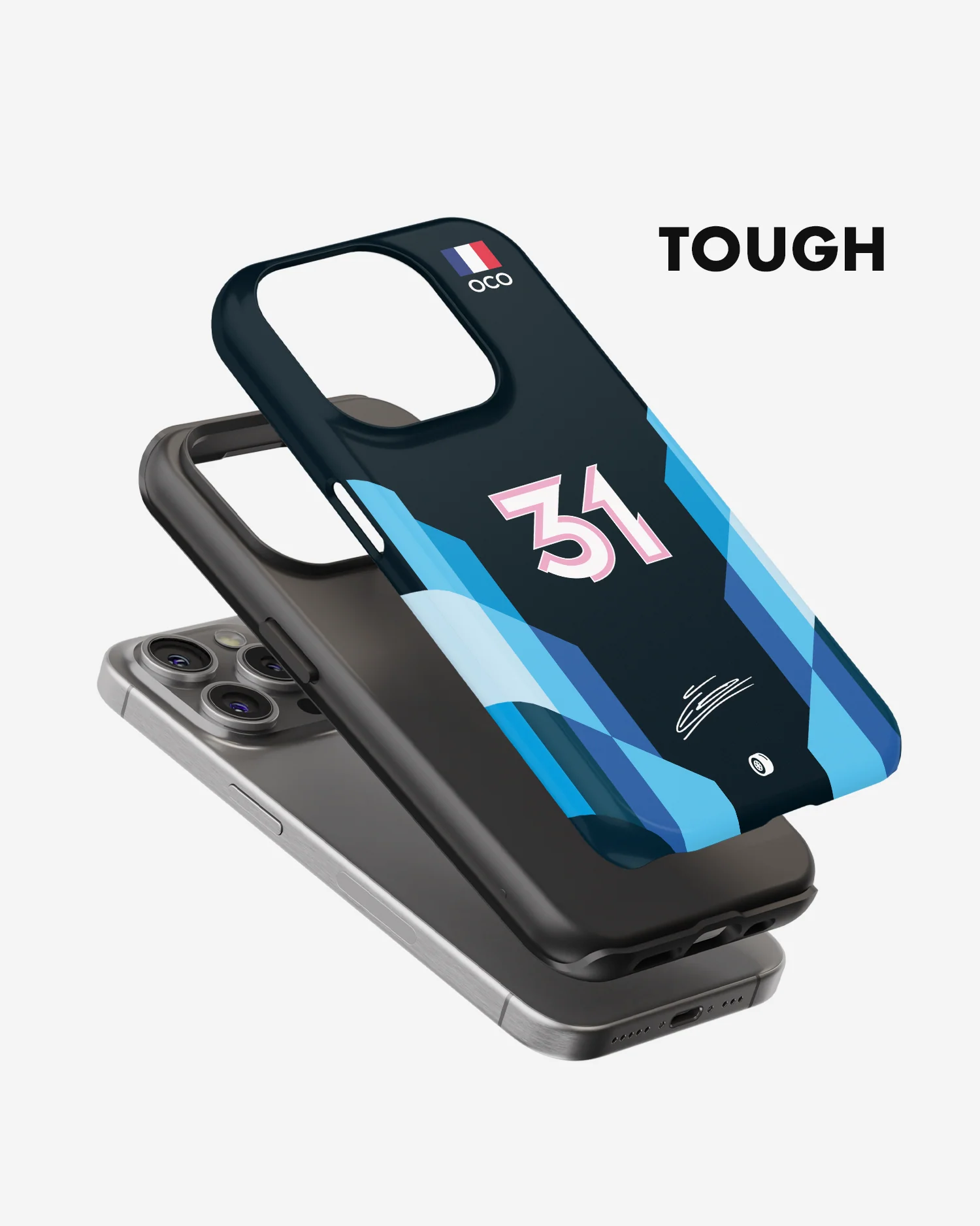 Esteban Ocon 2024 Alpine F1 Phone Case - Image 3
