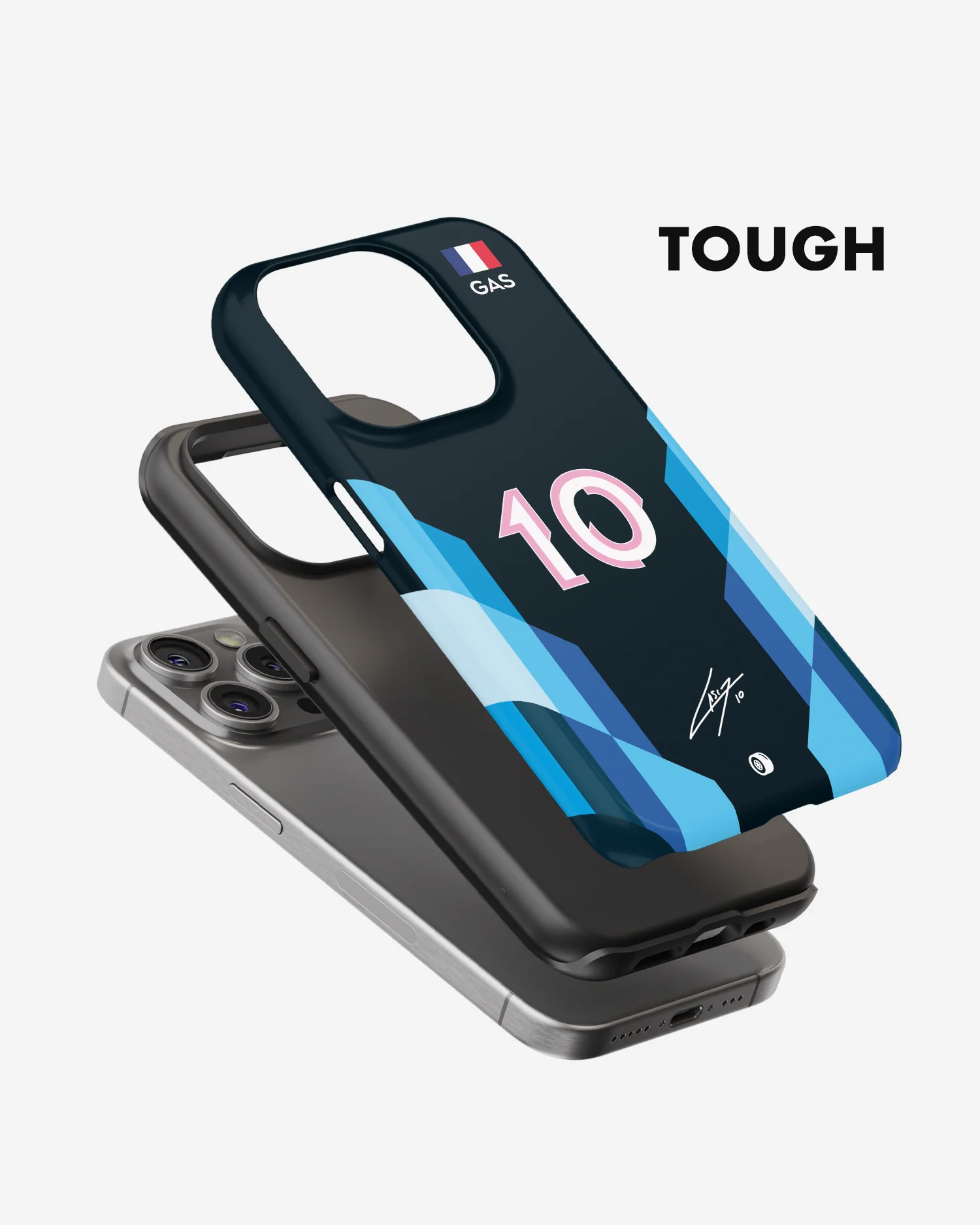 Pierre Gasly 2024 Alpine F1 Phone Case - Image 3